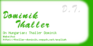 dominik thaller business card